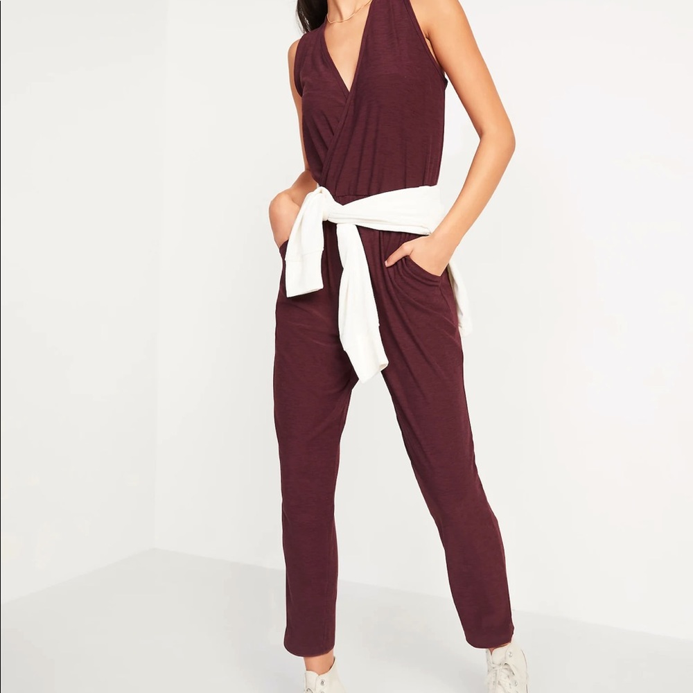 Old Navy Cross-Front Sleeveless Jumpsuit